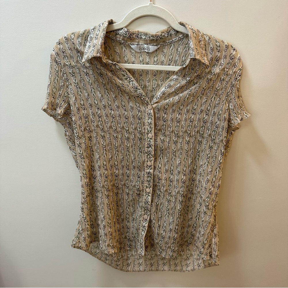 ✨ FP VINTAGE 90s button down blouse - Picture 3 of 5